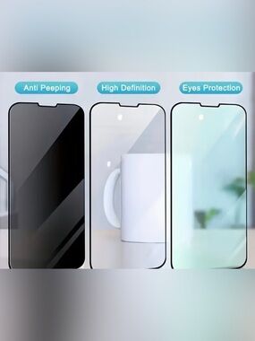 2 PS Privacy & HD Tempered Glass Screen Protector for IPhone 12 Pro Max